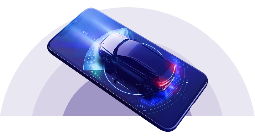 Car on a phone